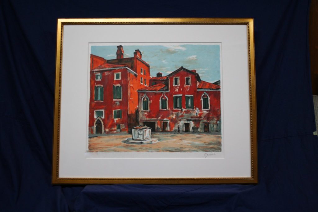 荻須高徳 ラファエル広場 リトグラフ | 美濃和紙・掛軸・絵画の販売